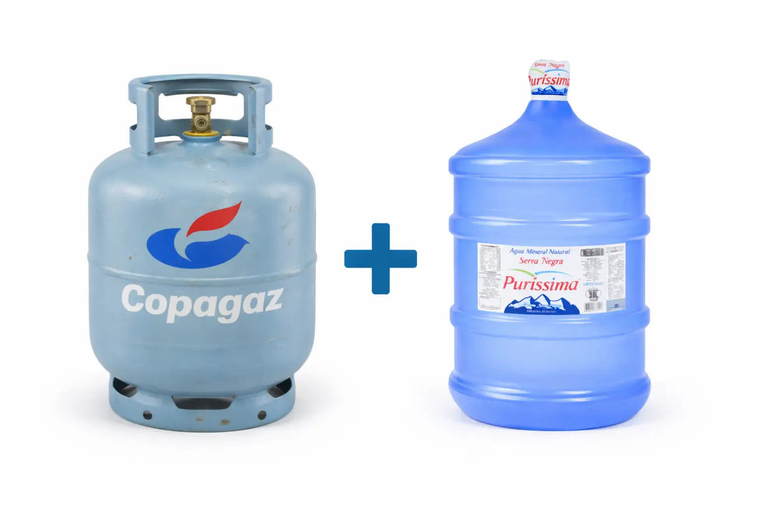 Botijão 13kg Copagaz + Água 20L