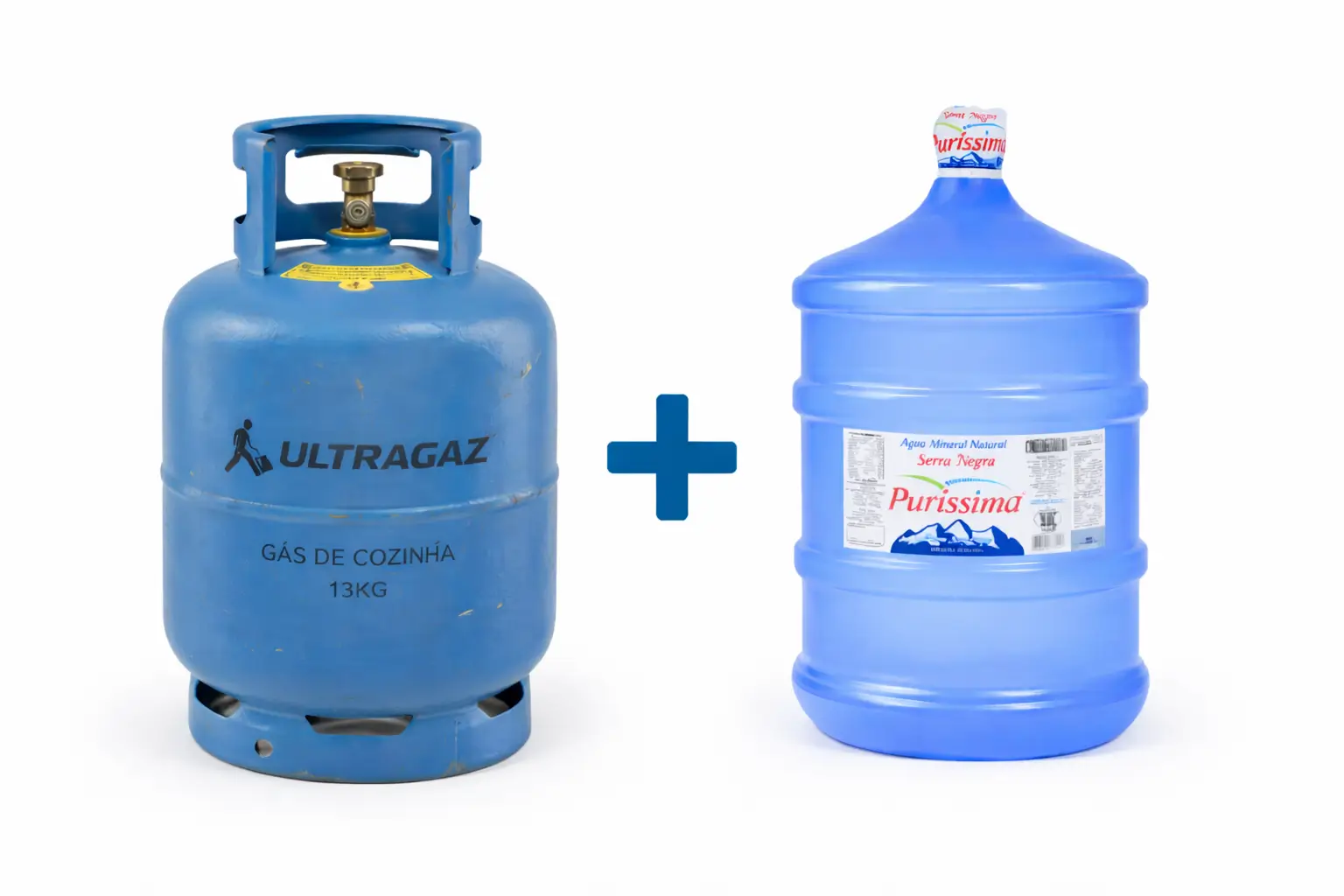 Botijão 13kg Ultragaz + Água 20L